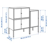 Illustration with measurements for the product: LIXHULT.