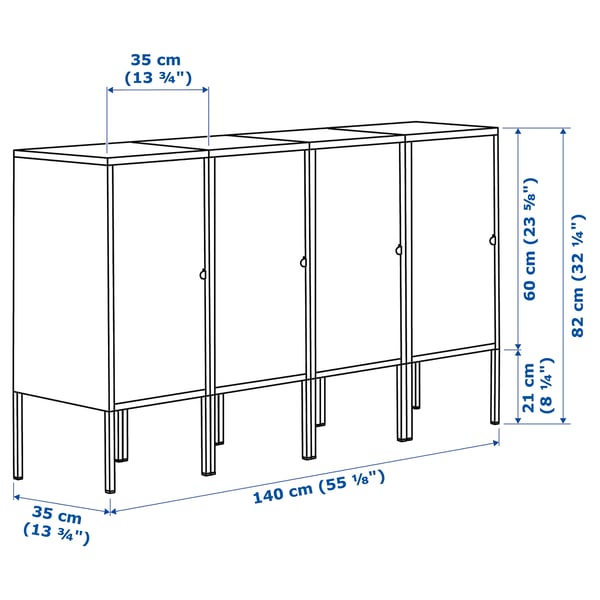 Illustration with measurements for the product: LIXHULT.