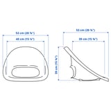 Illustration with measurements for the product: LOBERGET.