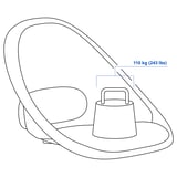 Illustration with measurements for the product: LOBERGET.