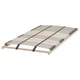 Option: LÖNSET slatted bed base with wood & foam supports, curved slats, light beige.