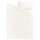 A white LUKTVICKER duvet cover set with a waffle weave texture, made from 100% cotton, laid flat.