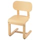 LYCKAN light wood cantilever chair with curved back and seat.