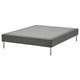 LYNGÖR Spring mattress base, incl leg/dark grey, 140x200 cm