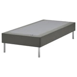 Gray LYNGÖR bed base with metal legs.