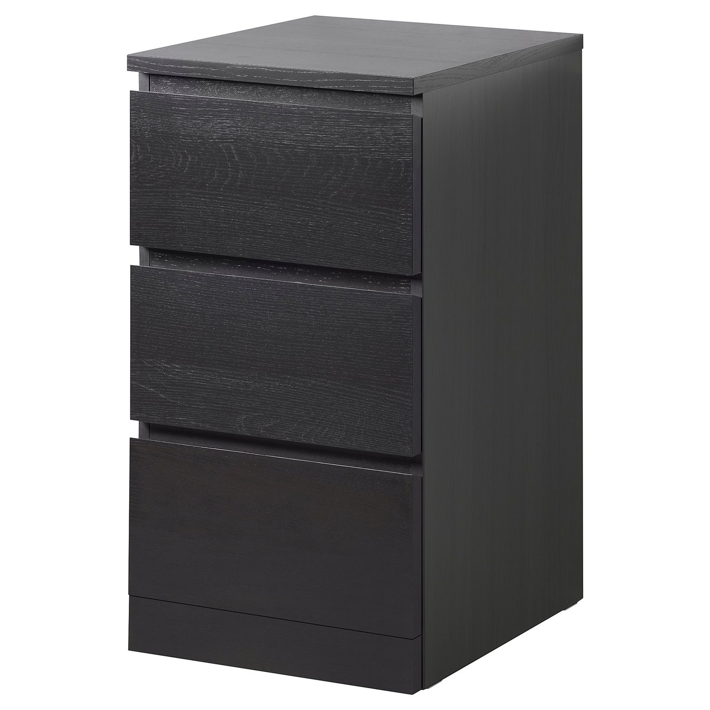 MALM chest of 3 drawers, black-brown, 40x78 cm - IKEA Austria