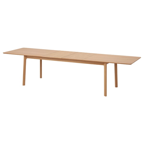 MELLANSEL oak dining table, rectangular, natural wood finish, smooth edges, seamless extension option.