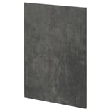 Dark grey flat panel from METOD kitchen system, modern concrete effect design, rectangular shape.