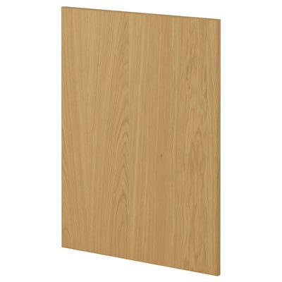 Wooden METOD cabinet door, natural oak finish, rectangular shape.