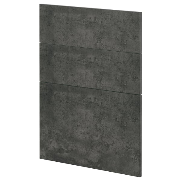Grey concrete effect METOD cabinet door.