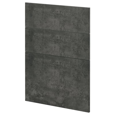 Grey concrete effect METOD cabinet door.