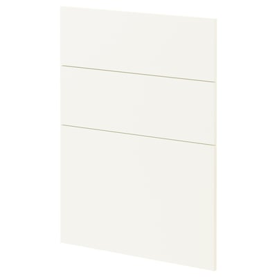 White METOD kitchen cabinet panel, square with horizontal lines.