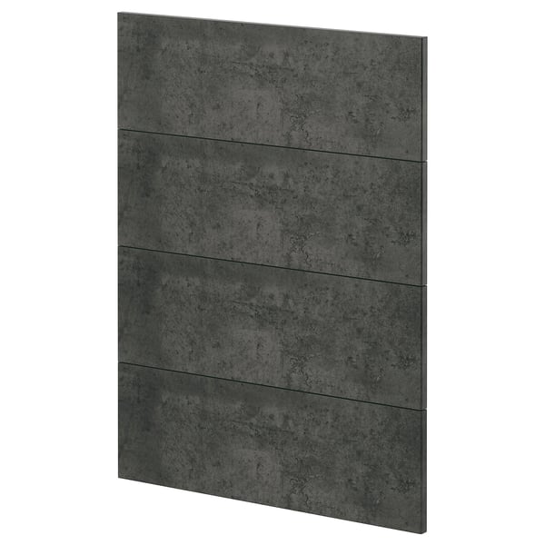Dark grey concrete effect kitchen panel from METOD.