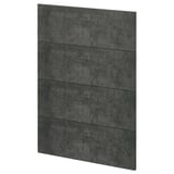 Dark grey concrete effect kitchen panel from METOD.
