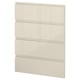 Modular off-white kitchen panel, sleek with five horizontal lines, modern look.