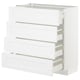 METOD white kitchen unit: four pull-out drawers, sleek modern design.