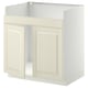 Ikea METOD kitchen unit, off-white, rectangular with cream doors, beveled edges.