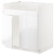 White METOD kitchen cabinet, modern design, high gloss finish.