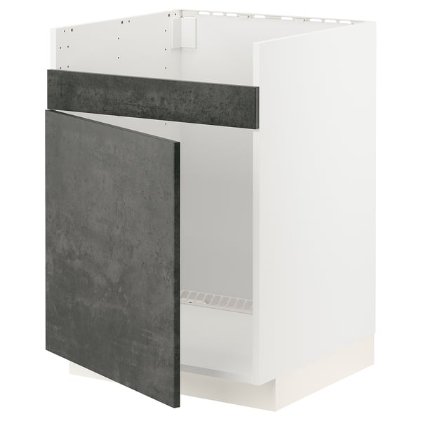 METOD kitchen unit with dark grey kalhyttan front, modern design.