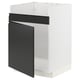 Modern METOD kitchen unit in black and white. Black upplöv front, matte finish with integrated handle.