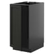 METOD black kitchen cabinet, rectangular, ash wood, modern traditional design.
