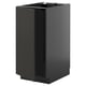 METOD kitchen unit, black, sleek modern design, square shape, glossy finish.