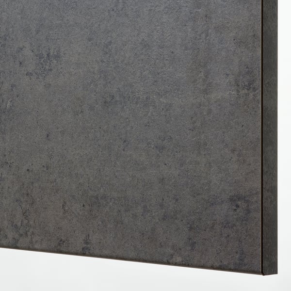 Grey kitchen cabinet close-up.