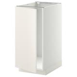 A white METOD kitchen cabinet from ikea. It’s rectangular with smooth edges and a modern design.