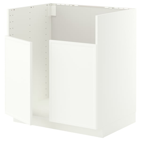 METOD Base cab f TALLSJÖN sink, white/Aspudden matt white, 80x60 cm