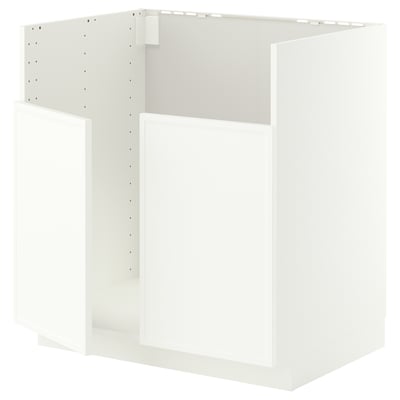 METOD Base cab f TALLSJÖN sink, white/Aspudden matt white, 80x60 cm