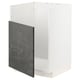 White METOD kitchen unit with dark grey concrete door.