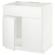 White METOD kitchen cabinet, modern minimalist design, rectangular shape, with integrated handles.