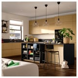 METOD Base cabinet for built-in oven/sink, black-grey, 80x60x80 cm