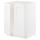 White METOD kitchen cabinet, rectangular, modern, with smooth surfaces and snap-on hinges.