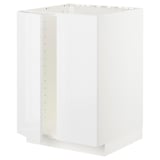 White METOD kitchen cabinet, modern design, glossy finish.