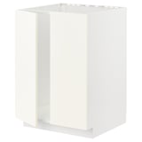 A white METOD cabinet, rectangular with clean lines, designed for kitchen storage. It has a smooth, modern look.