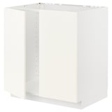 White METOD kitchen cabinet; rectangular, minimalist design.