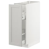 White METOD kitchen cabinet with pull-out drawers, classic design.