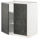 METOD kitchen cabinet, dark grey, square, modern, adjustable shelves.