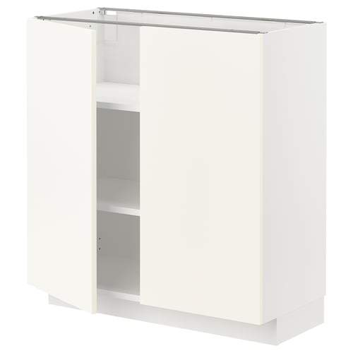 White METOD kitchen cabinet, sleek and modern with adjustable shelves, minimalist design.