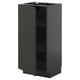 A black METOD kitchen cabinet with a sleek matt finish and a single door.