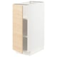 A METOD kitchen cabinet with a light ash wood-patterned askersund door. It a white frame and has an adjustable shelf inside.