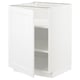 METOD white kitchen cabinet, rectangular with open shelves.