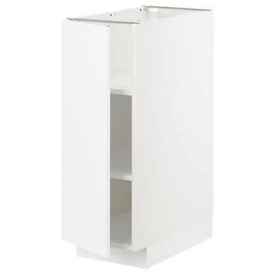 METOD kitchen unit in white, rectangular shape with single shelf, modern design.