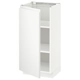 A white METOD kitchen cabinet with a minimalist design and adjustable shelves. It a modern, clean aesthetic with no visible handles.