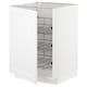 White METOD kitchen cabinet with 3 wire shelves. Square shape, modern design.