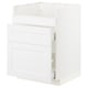 METOD white kitchen cabinet, rectangular shape, smooth finish, includes drawers.