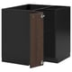Ikea METOD kitchen black corner cabinet, dark wood, adjustable shelves.