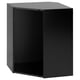 Black METOD kitchen cabinet, sleek and modern, adjustable shelves, sturdy frame, and dark acrylic paint finish.