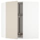 METOD kitchen unit with beige havstorp door, modern design, curved shape.